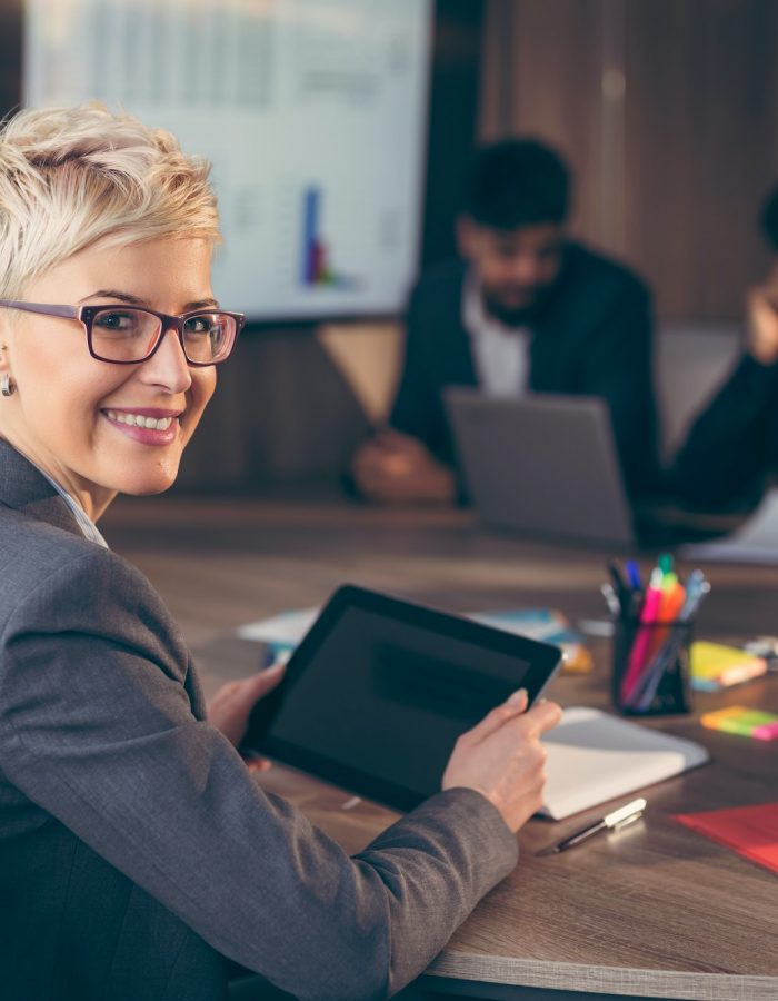 Business people working in an office